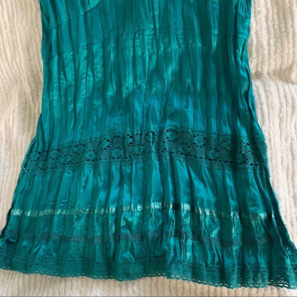 NWT LF STORES EMMA & SAM TEAL SILK CAMISOLE CAMI TOP XS - Picture 5 of 8